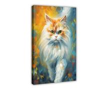 NKALFGH Cute Persian Cat Animal Canvas Poster Wall Art Print Picture Paintings 20x30inch(50x75cm)