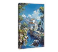 NKALFGH Italian Countryside Giclée Canvas Poster Wall Art Print Picture Paintings 12x18inch(30x45cm)