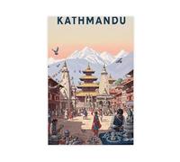NKALFGH Kathmandu Nepal Travel Canvas Poster Bedroom Decor Landscape Decor Gift 08x12inch(20x30cm)