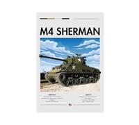 NKALFGH M4 Sherman Print Canvas Poster Wall Art Print Picture Paintings 08x12inch(20x30cm)