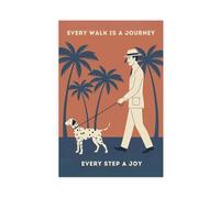 NKALFGH Mid-Century Modern Dog Print Canvas Poster Wall Art Print Picture Paintings 08x12inch(20x30cm)