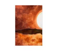 NKALFGH Sun Mountain Abstract Canvas Poster Wall Art Print Picture Paintings 08x12inch(20x30cm)