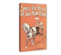 NKALFGH The Belle of Gay New York Canvas Poster Bedroom Decor Landscape Decor Gift 24x36inch(60x90cm)