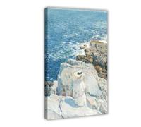 NKALFGH The South Ledge by Childe Hassam Canvas Poster Bedroom Decor Landscape Decor Gift 16x24inch(40x60cm)