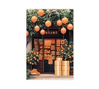 NKALFGH Vietnamese New Year Market Scene Canvas Poster Wall Art Print Picture Paintings 12x18inch(30x45cm)