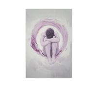 NKALFGH Violet Solitude Digital Art Canvas Poster Bedroom Decor Landscape Decor Gift 08x12inch(20x30cm)