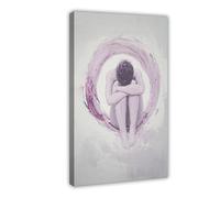 NKALFGH Violet Solitude Digital Art Canvas Poster Wall Art Print Picture Paintings 08x12inch(20x30cm)