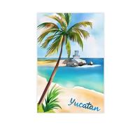 NKALFGH Yucatan Peninsula Canvas Poster Wall Art Print Picture Paintings 20x30inch(50x75cm)