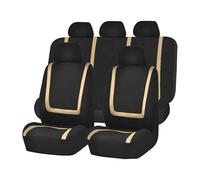 NKASJH Breathable Polyester Car Seat Covers for Benz A-Class 1997-2026, Protectors Interior Accessories Decoration Washable Durable Shield for Vehicle SUV Van Truck,Beige-9-piece set