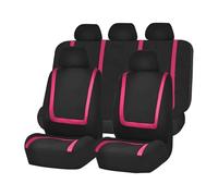 NKASJH Breathable Polyester Car Seat Covers for Benz C-Class Estate 1996-2026, Protectors Interior Accessories Decoration Washable Durable Shield for Vehicle SUV Van Truck,Pink-9-piece set