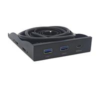 NKBSDKM USB3.2 GEN2 TYPE-C 3.5-Inch Floppy Front Panel 2 Port USB3.2 + 1 Port USB3.2 Type-C 20Gbps for 3.5 Inch Floppy Drive Bay