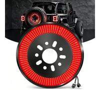 NKCELL POWER 504-LED 6-Ring Spare Tire Brake Light for Jeep Wrangler JL JLU | Plug-and-play wheel light, non-destructive install, 504 ultra-bright red LEDs, waterproof 6-lap design, Jeep accessories