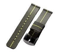 NKCVEZBW 18mm 20mm 22mm 24mm Nylon Watch Band Compatible With Quick Release Canvas Strap Sport Soft Universal Replacement Bracelet(Green-Yellow,18mm)
