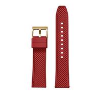 NKCVEZBW Bullet Shape FKM Rubber Watch Strap 18mm 20mm 22mm 24mm Quick Release Watchbands Diving Waterproof Soft Wristband Compatible With HAISCH(Red 3,22mm)