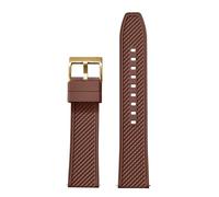 NKCVEZBW Bullet Shape FKM Rubber Watch Strap 18mm 20mm 22mm 24mm Quick Release Watchbands Diving Waterproof Soft Wristband Compatible With HAISCH(Brown 3,18mm)