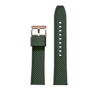 NKCVEZBW Bullet Shape FKM Rubber Watch Strap 18mm 20mm 22mm 24mm Quick Release Watchbands Diving Waterproof Soft Wristband Compatible With HAISCH(Green 4,22mm)