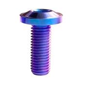 NKCVEZBW Compatible With 6Pcs Blue Puple Titanium Alloy Hex Screw Bolts M8x24 M6*16mm GR5 Motorcycle Car Bicycle Scooter Disc Caliper Engine Shell(M8x24)