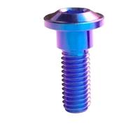 NKCVEZBW Compatible With 6Pcs Blue Puple Titanium Alloy Hex Screw Bolts M8x24 M6*16mm GR5 Motorcycle Car Bicycle Scooter Disc Caliper Engine Shell(M8x24 With Shaft)