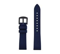 NKCVEZBW Compatible With Classic FKM Rubber Watch Strap 18mm 19mm 20mm 21mm 22mm 23mm 24mm Quick Release Waterproof Diving Fluoro Band(FKM-Blue Black,24mm)