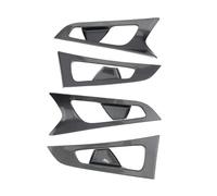 NKCVEZBW Compatible with Genesis G70 Inner Door Handle Bowl Cover Carbon Fiber Style Inside Door Panel Trim Stripe Interior Moulding