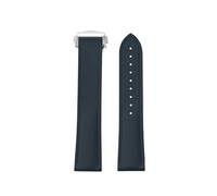 NKCVEZBW Compatible With Santos Omega Swatch Universal 20mm 21mm 22mm FKM Rubber Quick Release Watch Strap With Folding Buckle(Blue,20MM_SILVER BUCKLE)