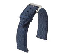 NKCVEZBW Compatible With Two-Sided Nylon 18mm 19mm 20mm 22mm 24mm Watchband Quick Release Sport Wristband Belt Compatible With Men(BLUE 1,24mm)