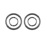 NKCVEZBW Interior Accessories Trim Sticker Carbon Fiber Car Side Door Speaker Ring Cover Compatible With BMW 6 Series E63 E64 2004-2010