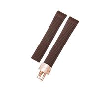 NKCVEZBW Soft And Elastic Silicone Rubber Watch Strap Compatible With Patek Philippe 5167R Grenade Aquanaut Series 21MM Watch Strap(Coffee-Rose-Z18)