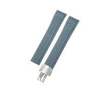 NKCVEZBW Soft And Elastic Silicone Rubber Watch Strap Compatible With Patek Philippe 5167R Grenade Aquanaut Series 21MM Watch Strap(Gray-Steel-Z18)