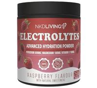 NKD Living Advanced Electrolyte Powder 250g (50 Servings) Raspberry Flavour - with Added Astaxanthin and Vitamin C