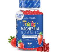 NKD Living Kids Magnesium Citrate Gummies 500mg - No Added Sugar - 1 Months Supply - 60 Gummies - Focus and Sleep Support