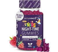 NKD Living Kids Night-Time Gummies (60 Gummies)- No Added Sugar - Magnesium Natural Sleep Support, Chamomile & Lemon Balm - Calm & Relaxation for Children - Non-GMO, Vegan & Gluten-Free