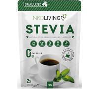 NKD Living Stevia Sweetener Granules 1kg - Natural Plant-Based Sweetener - Zero Calorie, Non-GMO, Keto & Vegan Friendly
