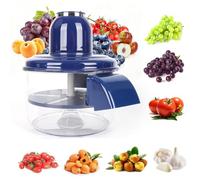 NKDFRI Automatic Grape Peeler Machine, Electric Garlic & Cherry Tomato Peeler Skin Remover Tool for Small Fruits, Effortless Peeling for Home Kitchen (Blue-1PC)