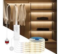 NKFBEV 12V COB LED Strip, 6 in 1 Dimmable Touch Control COB LED Strip Light, 6 Roll 1M Under Cabinet Lighting Kit,Cuttable Self-Adhesive LEDStrips for Wardrobes Wine Cabinet Shelve Cupboard