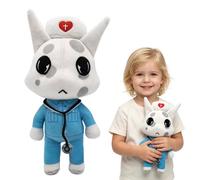 NKFBEV Animal Hospital Plush, 25CM Stuffed Animal Nurse, Head Nurse Figure, Animal Hospital Plush Cat, Collectible Merch Gift for Kids Adults Game Fans