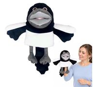NKFBEV Maggie Hand Puppet, Magpie Plush Toy with Movable Open Mouth, Animal Hand Puppet, Bird HandPuppet, Hands Puppets for Kids, Perfect for Storytelling, Teaching, Preschool, Birthday Gifts