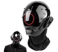 NKFBEV Punk Helmet Mask for Men, LED Cyberpunk Mask, Punk LED Light Masks, Adjustable Light Up FuturisticMask, Futuristic MaskHelmet, Eye of the Abyss Design, Punks Helmet Masks for Cosplay, Halloween
