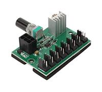 NKFV8 1 PC Chassis Fan Hub, DC 12V PWM 8 Channel Fan Splitter Controller Hub, Replacement Chassis Fan Pressure Regulating Governor for 4pin 3pin 2pin PC Fans(13A)