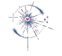 NKGWQ NKGWQ6*6.5cm 4pcs Colorful Fireworks Tattoo Stickers Cat Butterfly Small Fresh Tattoo Stickers Girls Arm Finger Tattoo Stickers High-end Carnival Party