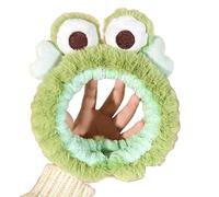 NKGWQ15cm1-2pcs Plush Frog Headband Autumn And Winter Big Eyes Headband Cute Cartoon Funny Headband Face Wash Skin Care Headband