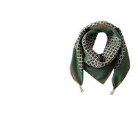 NKGWQ65*65cm Square Scarf Magnetic Buckle Ladies Printed Silk Scarf Triangle Neckband Fashionable And Stylish Silk Scarf Accessories