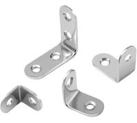 NKHATC Angle Code Right Angle Brackets for Wood Furniture L Shaped Corner Code 90 Degree L Joint Brackets Furniture Cabinet Angle Connectors Shelf Door Support with Screw(20 Sets-16x25mm)