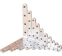 NKHATC Angle Code Right Angle Brackets for Wood Furniture Thickened Stainless Steel Angle Code Round Corner Shelf Connector Fixed Bracket Partition Separator(125 * 125mm)