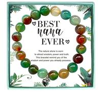 NKIPORU Nana Gifts from Grandkids Nana Birthday Gifts Best Nana Ever Bracelet Grandma Gift for Mothers Day Bracelet Mothers Day Gift Christmas Gift Colorful Green