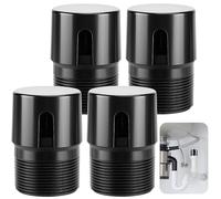 Nkiy Quen 4 Pcs 1-1/2 Inch NPT ABS in Line Vent,Black Air Admittance Valve to Prevent Sewer Gas,RV Plumbing Valve Vent for Tubes Showers Sink Drainage System