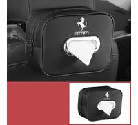 NKJIEFV High-end Fashion PU Leather Tissue Box Holder, Rectangular Napkin Facial Tissues Holder Dispenser, for Ferrari 458,Ferrari 488,Ferrari 599,Black