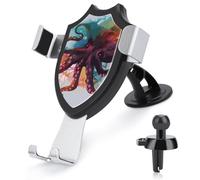 NKJJSTES 3-in-1 Car Phone Holder Adjustable Abstract Colorful Octopus Car Phone Mount for All Smartphones & Car Models