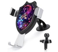 NKJJSTES 3-in-1 Car Phone Holder Adjustable Colorful Galaxy Music Note Car Phone Mount for All Smartphones & Car Models