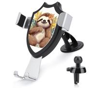 NKJJSTES 3-in-1 Car Phone Holder Adjustable Cute Sloth Leaves Car Phone Mount for All Smartphones & Car Models